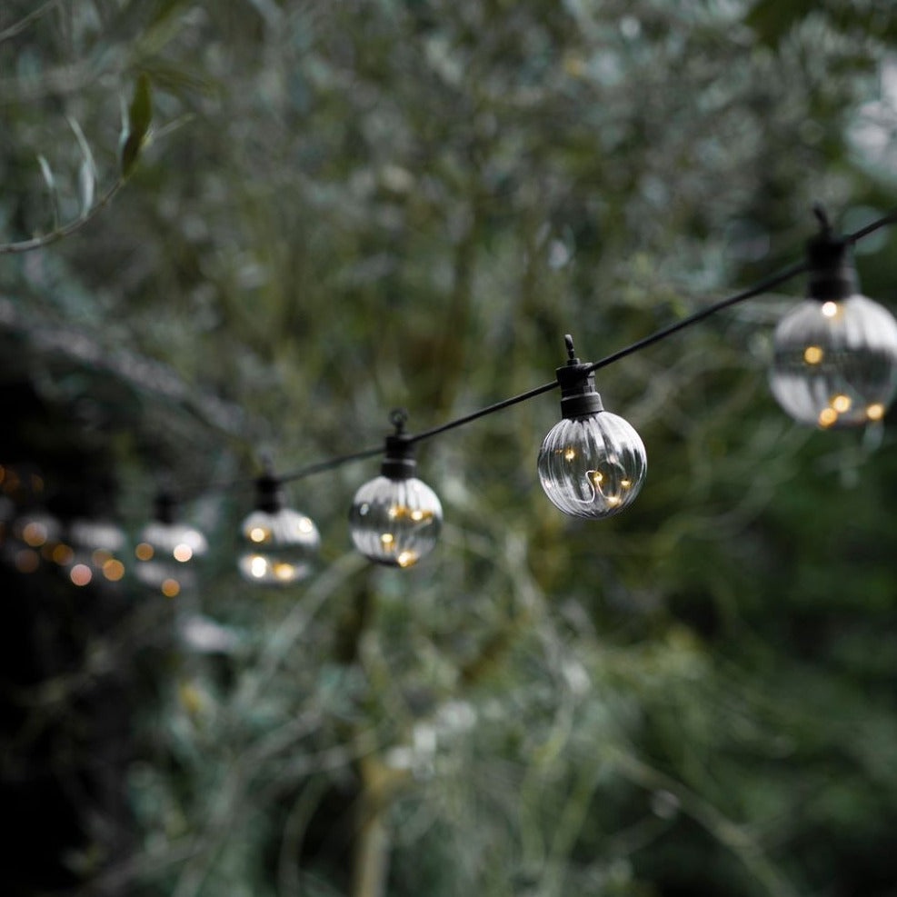 Product photograph of Garden Trading Festoon Lights Linear Pendant Lights Smoked Solar from Olivia's