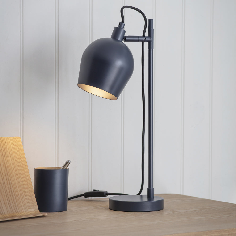 Product photograph of Garden Trading Grafton Desk Lamp In Ink Steel from Olivia's