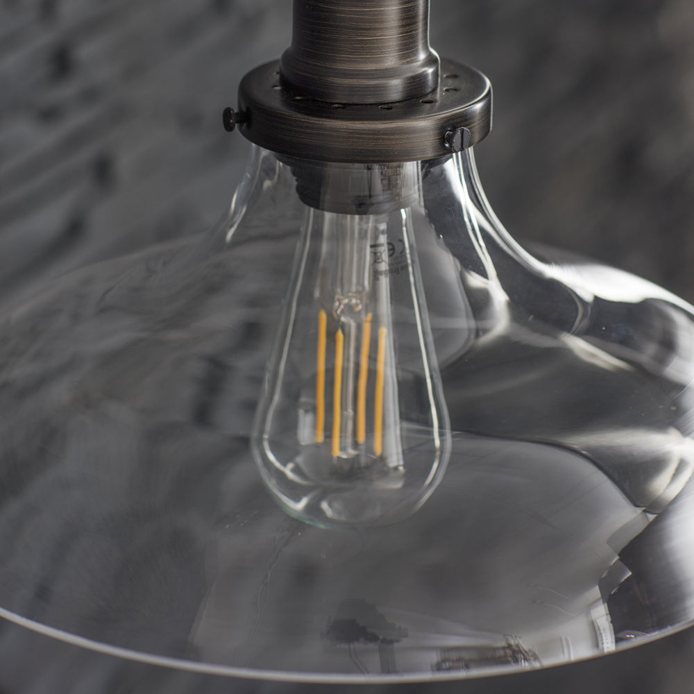 Product photograph of Garden Trading Hoxton Large Pendant Light In Antique Bronze from Olivia's.