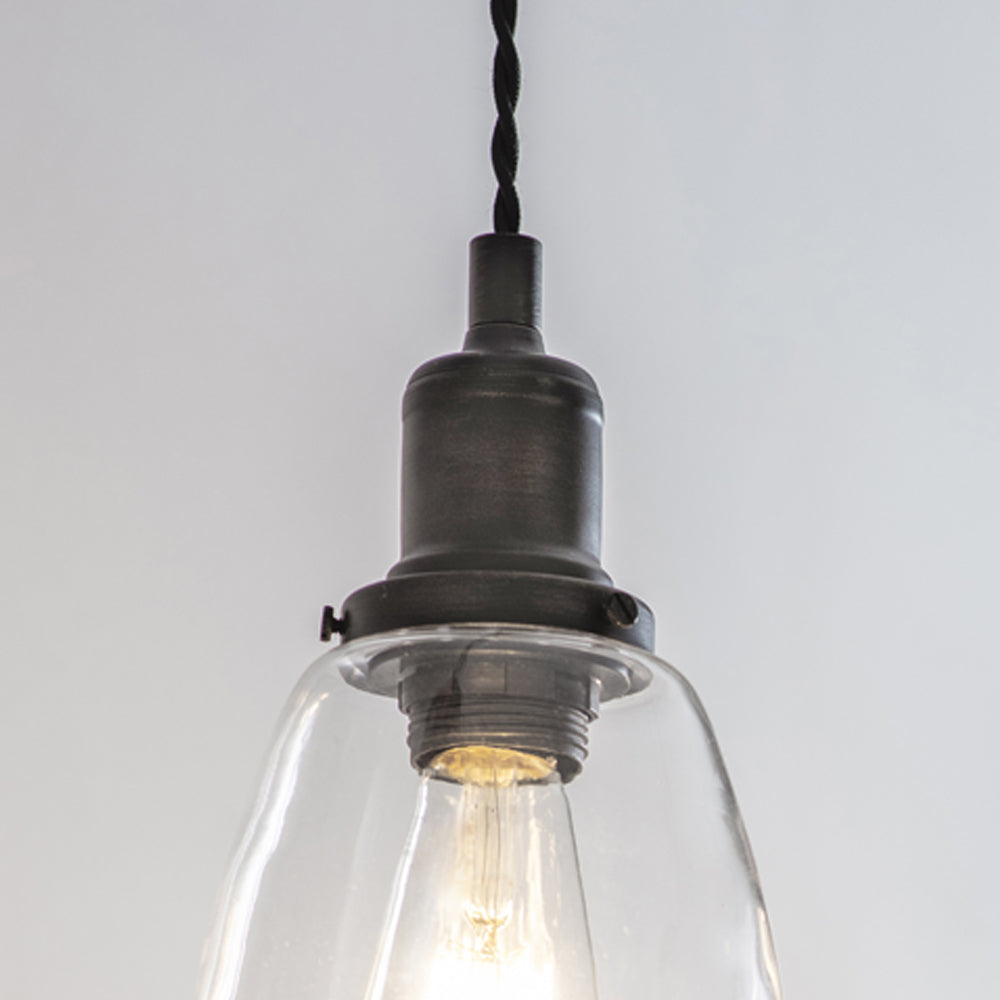 Product photograph of Garden Trading Trio Of Hoxton Domed Pendant Light In Antique Bronze from Olivia's.