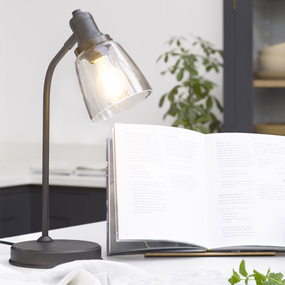 Product photograph of Garden Trading Hoxton Dome Table Lamp In Antique Bronze from Olivia's.