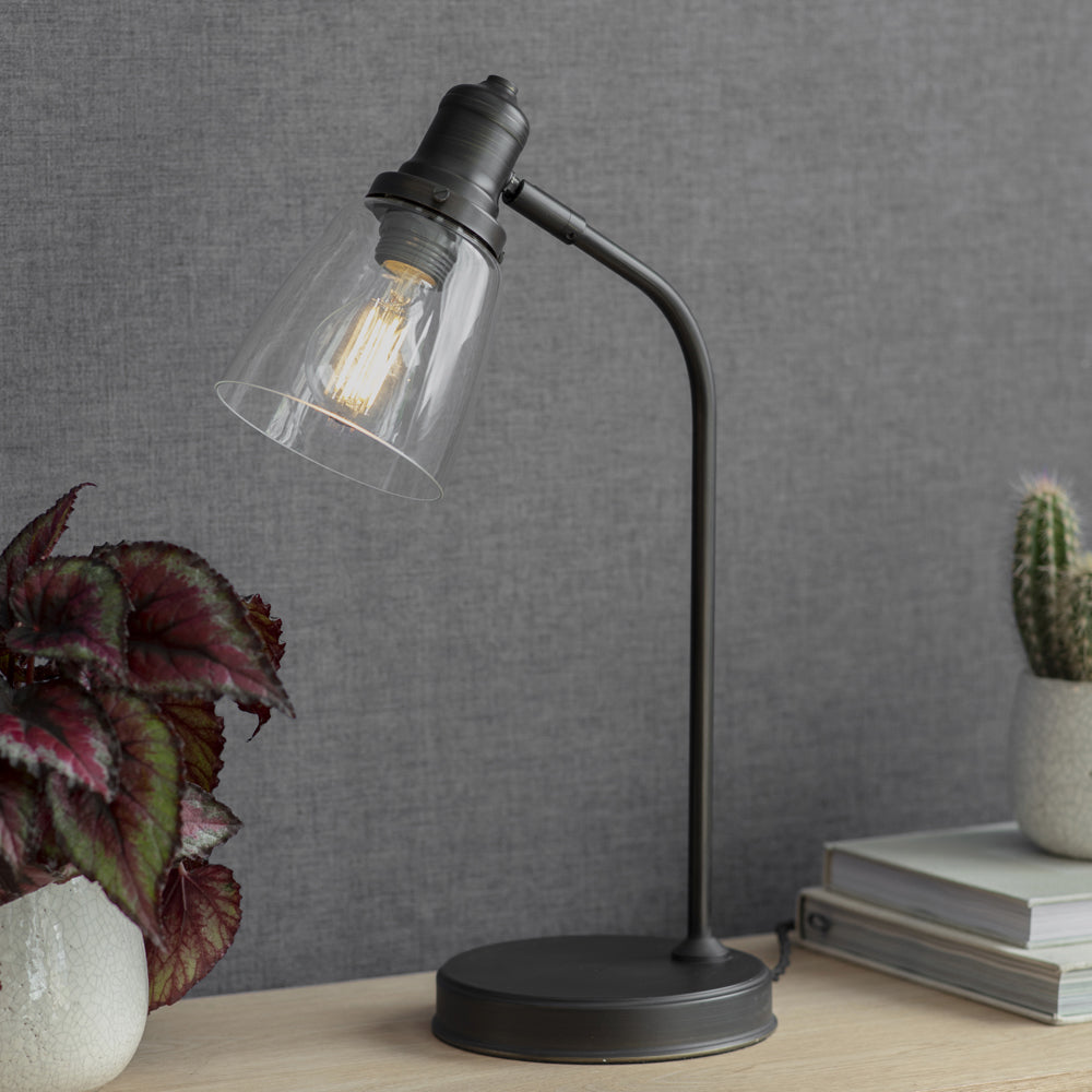 Product photograph of Garden Trading Hoxton Dome Table Lamp In Antique Bronze from Olivia's