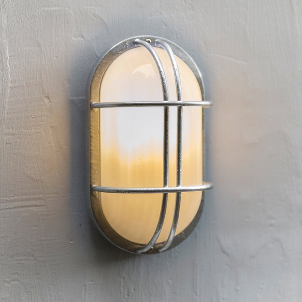 Product photograph of Garden Trading St Ives Outdoor Bulk Head Light - Galvanised Steel from Olivia's.
