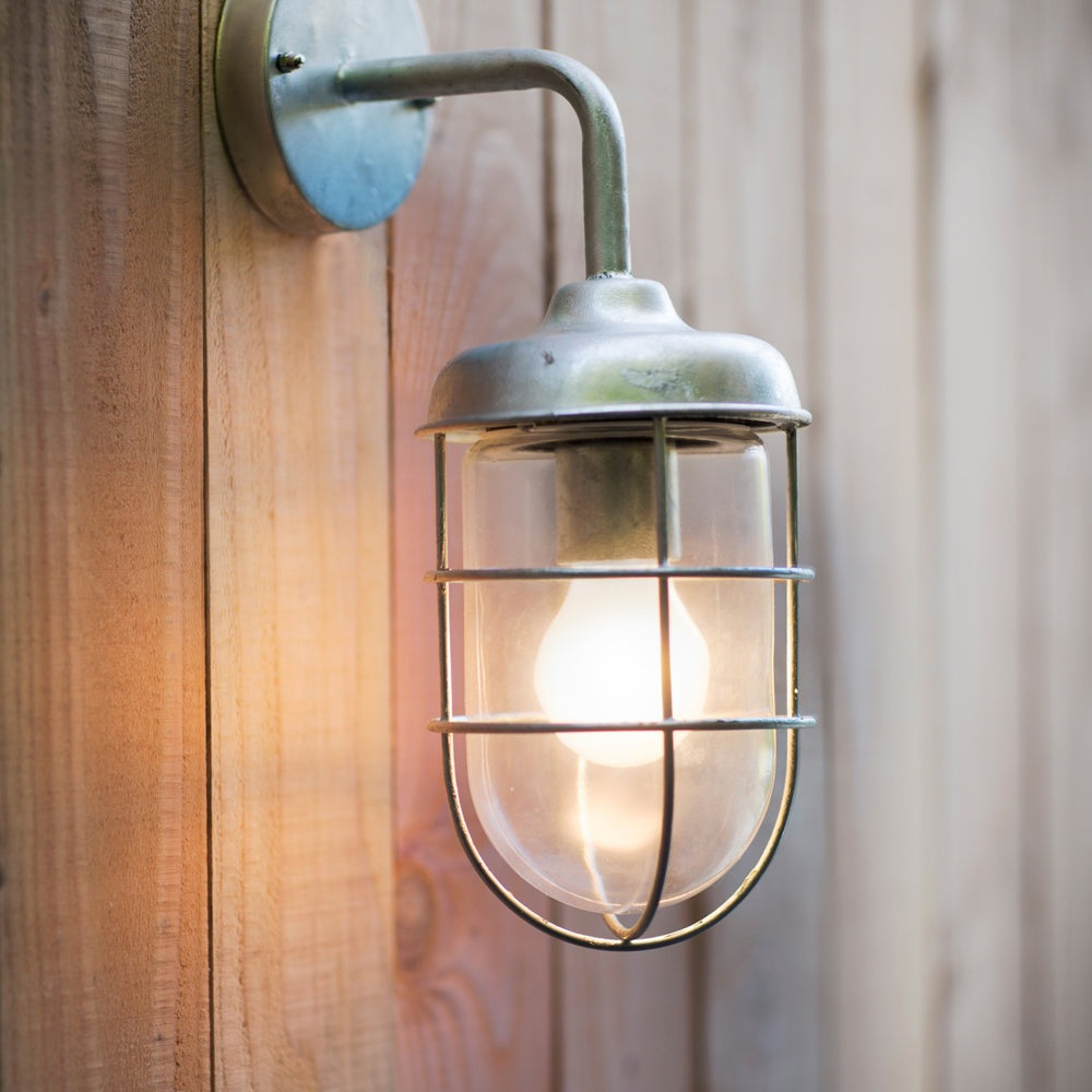 Product photograph of Garden Trading St Ives Outdoor Harbour Light - Galvanised Steel from Olivia's.