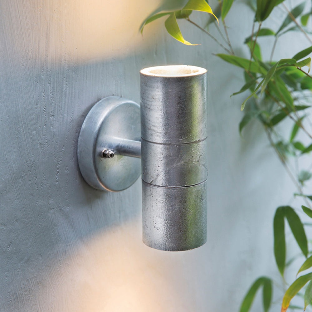 Product photograph of Garden Trading St Ives Outdoor Up Down Light - Galvanised Steel from Olivia's