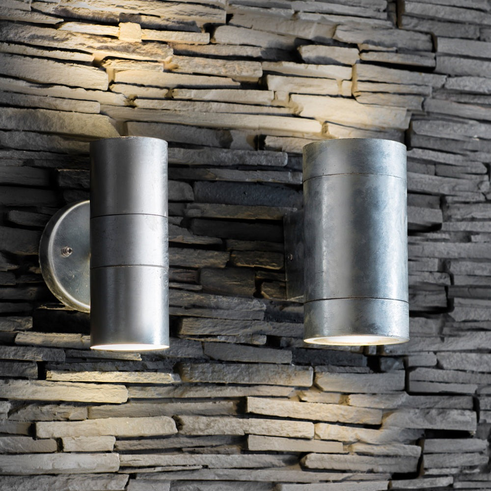 Product photograph of Garden Trading St Ives Outdoor Up Down Light - Galvanised Steel from Olivia's.