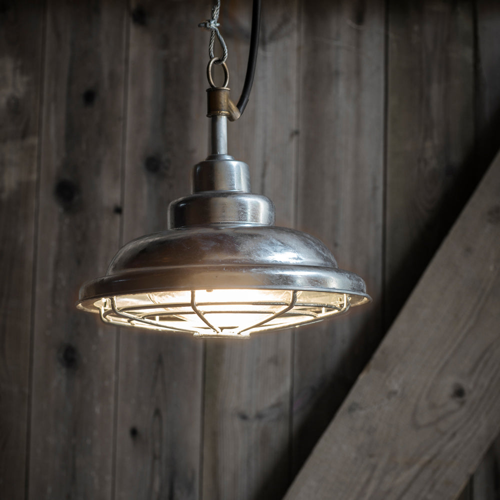 Product photograph of Garden Trading St Ives Outdoor Mariner Outdoor Pendant Light - Galvanised Steel from Olivia's