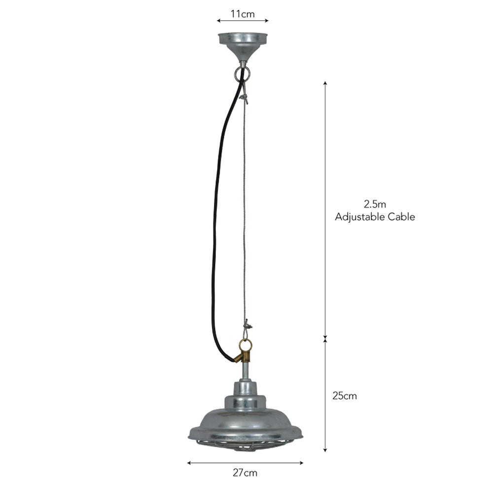 Product photograph of Garden Trading St Ives Outdoor Mariner Outdoor Pendant Light - Galvanised Steel from Olivia's.