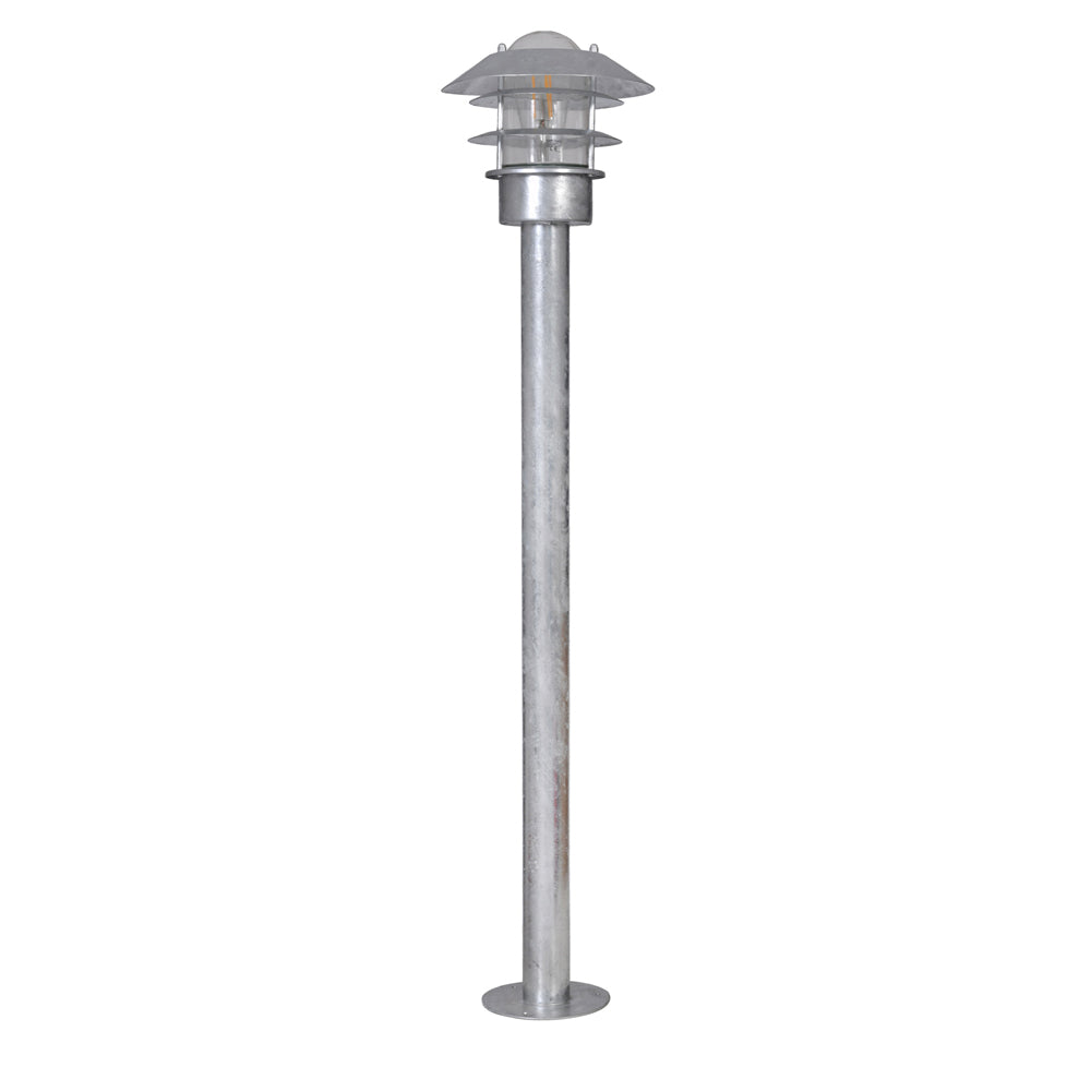 Product photograph of Garden Trading St Ives Outdoor Strand Post Lamp - Galvanised Steel from Olivia's