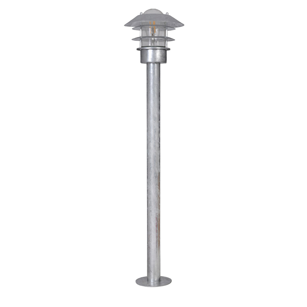 Product photograph of Garden Trading St Ives Outdoor Strand Post Lamp - Galvanised Steel from Olivia's.