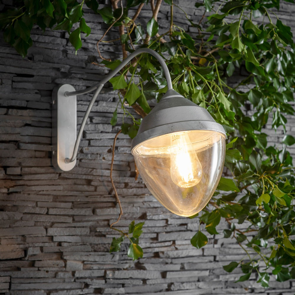 Product photograph of Garden Trading St Ives Outdoor Warwick Wall Light - Galvanised Steel from Olivia's