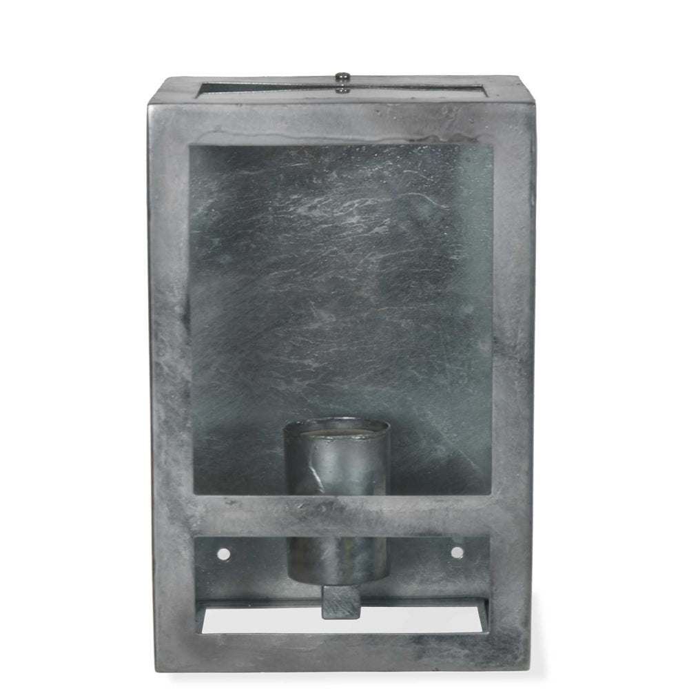 Product photograph of Garden Trading St Ives Outdoor Wall Lantern - Glavanised Steel from Olivia's