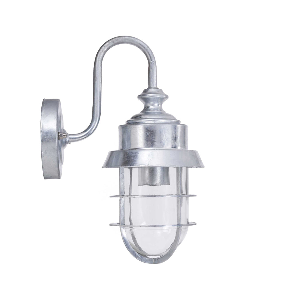 Product photograph of Garden Trading St Ives Outdoor Wall Lantern - Glavanised Steel from Olivia's.