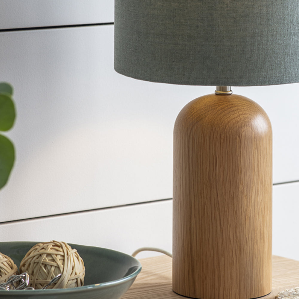 Product photograph of Garden Trading Kingsbury Table Lamp With Shade In Thistle Green Oak from Olivia's.