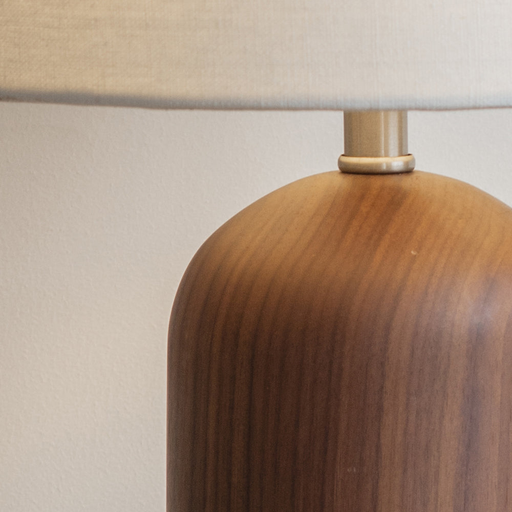 Product photograph of Garden Trading Kingsbury Table Lamp With Shade In White Walnut from Olivia's.