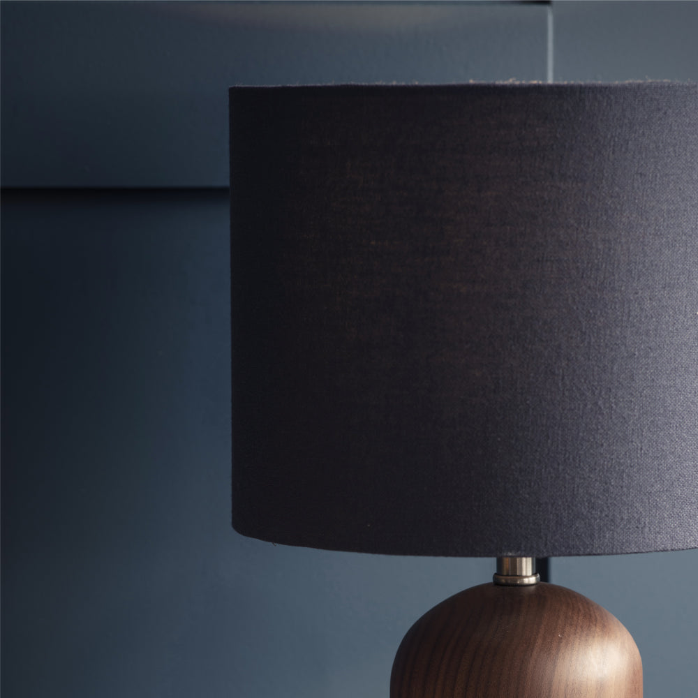 Product photograph of Garden Trading Kingsbury Table Lamp With Shade In Ink Walnut from Olivia's.