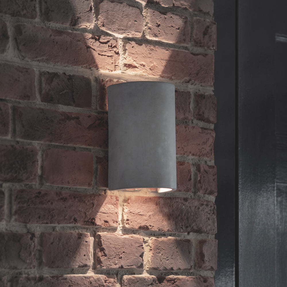 Garden Trading Kew Up Down Outdoor Wall Light In Concrete