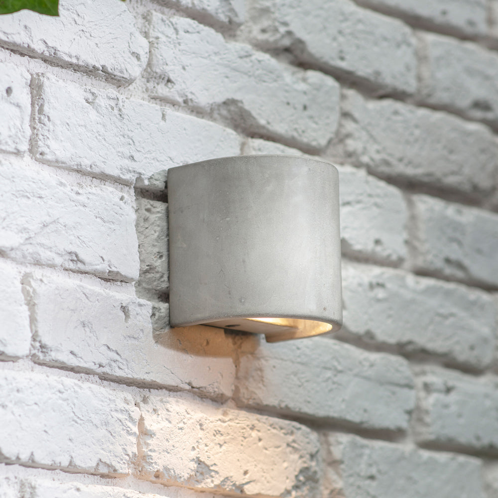 Product photograph of Garden Trading Kew Outdoor Wall Light In Concrete from Olivia's