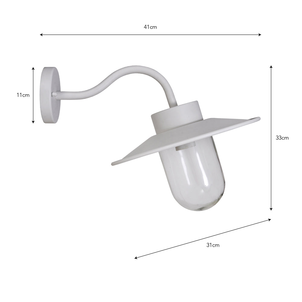 Product photograph of Garden Trading Swan Outdoor Neck Light In Lily White from Olivia's.