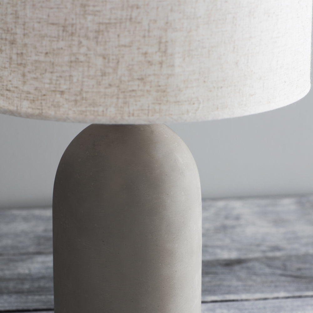 Product photograph of Garden Trading Millbank Bullet Table Lamp In Polymer Concrete from Olivia's.