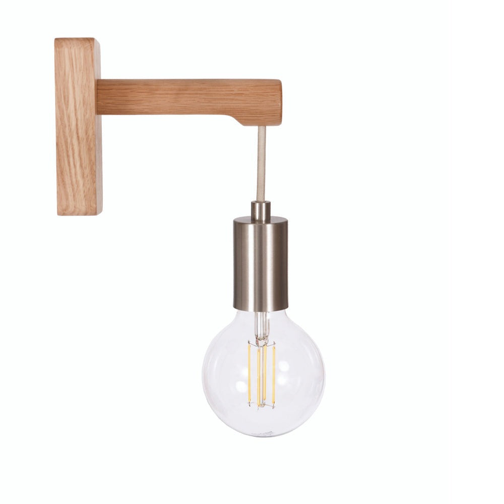 Product photograph of Garden Trading Rathborne Wall Light In Oak from Olivia's