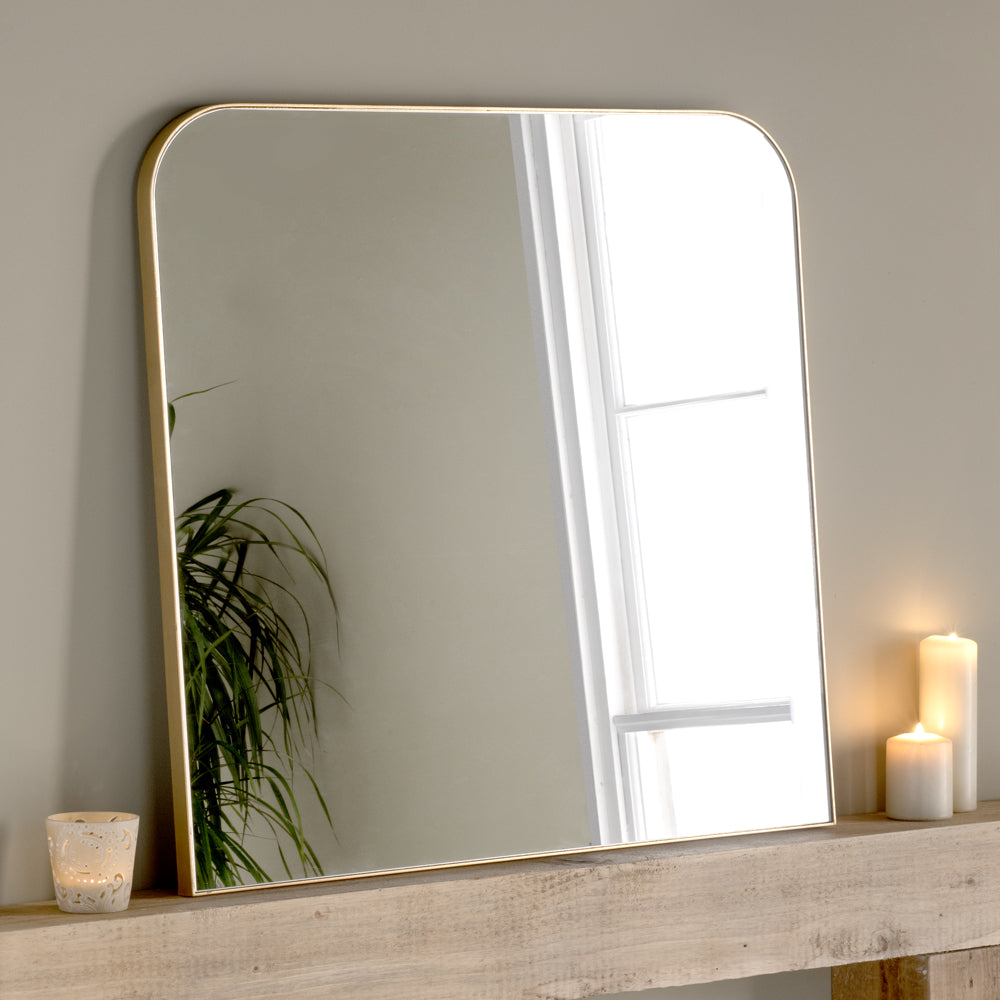 Product photograph of Olivia S Lebanon Wall Mirror In Gold Large from Olivia's.
