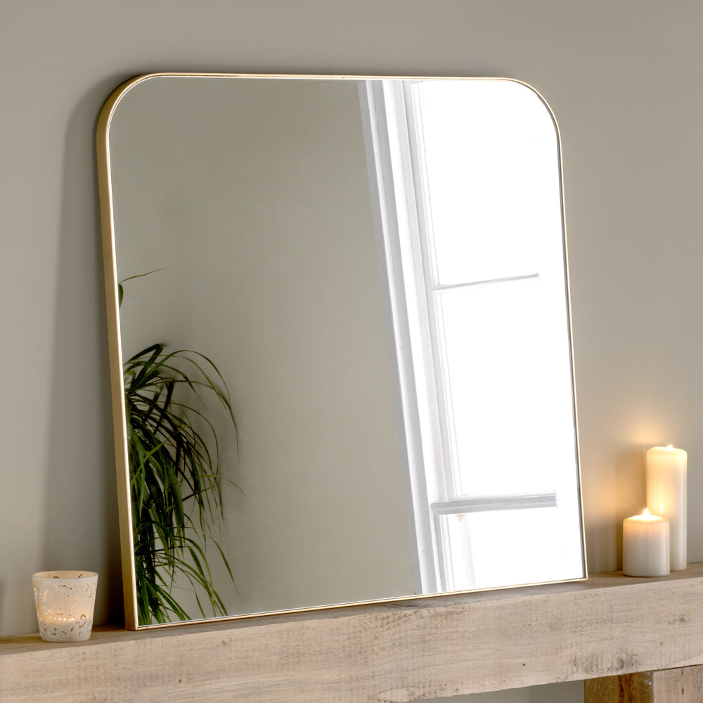 Product photograph of Olivia S Lebanon Wall Mirror In Gold Small from Olivia's.