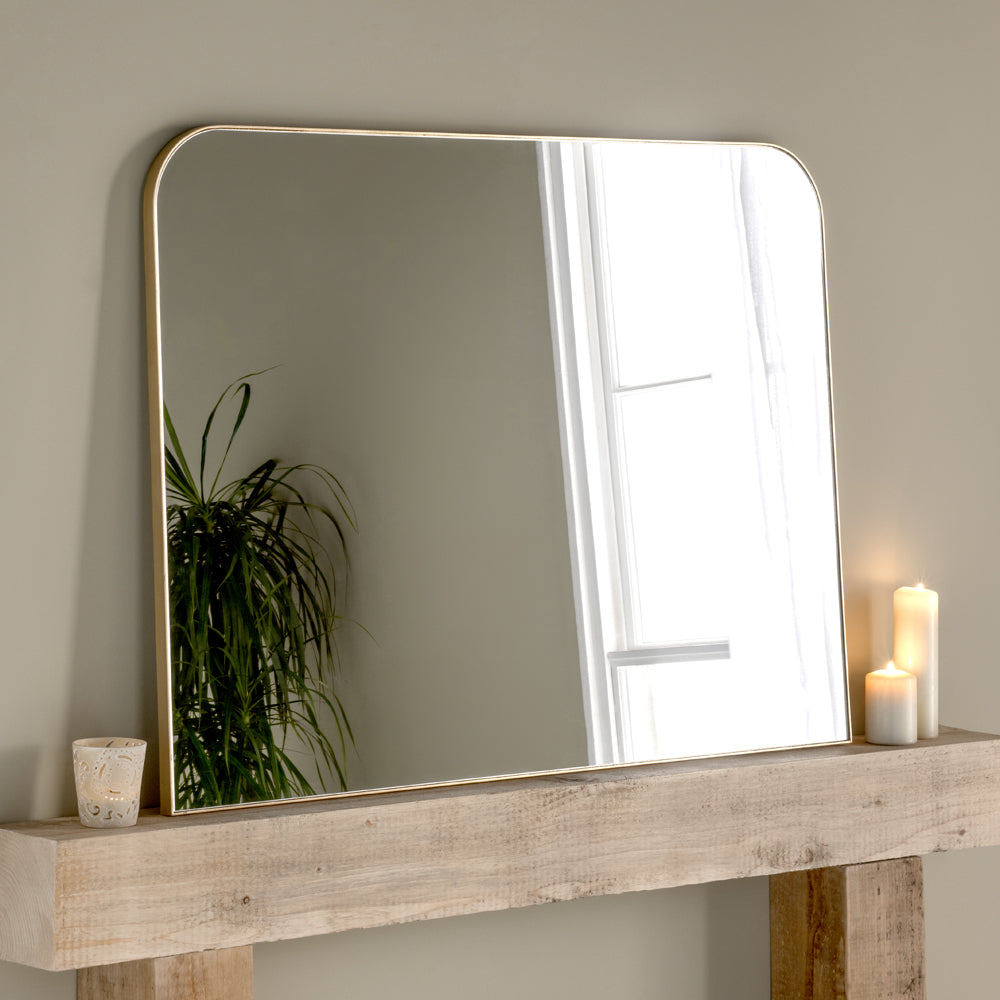 Product photograph of Olivia S Lebanon Wall Mirror In Gold Large from Olivia's.