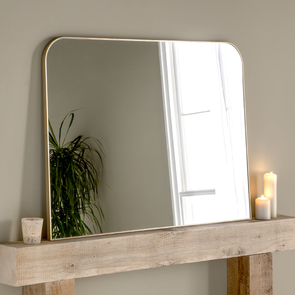 Product photograph of Olivia S Lebanon Wall Mirror In Gold Small from Olivia's.