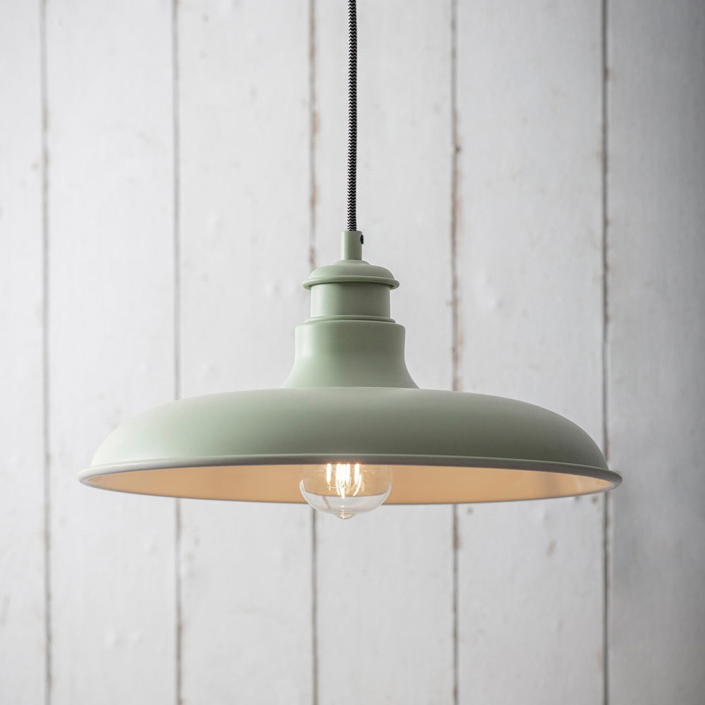 Product photograph of Garden Trading Toulon Pendant Light In Sage from Olivia's