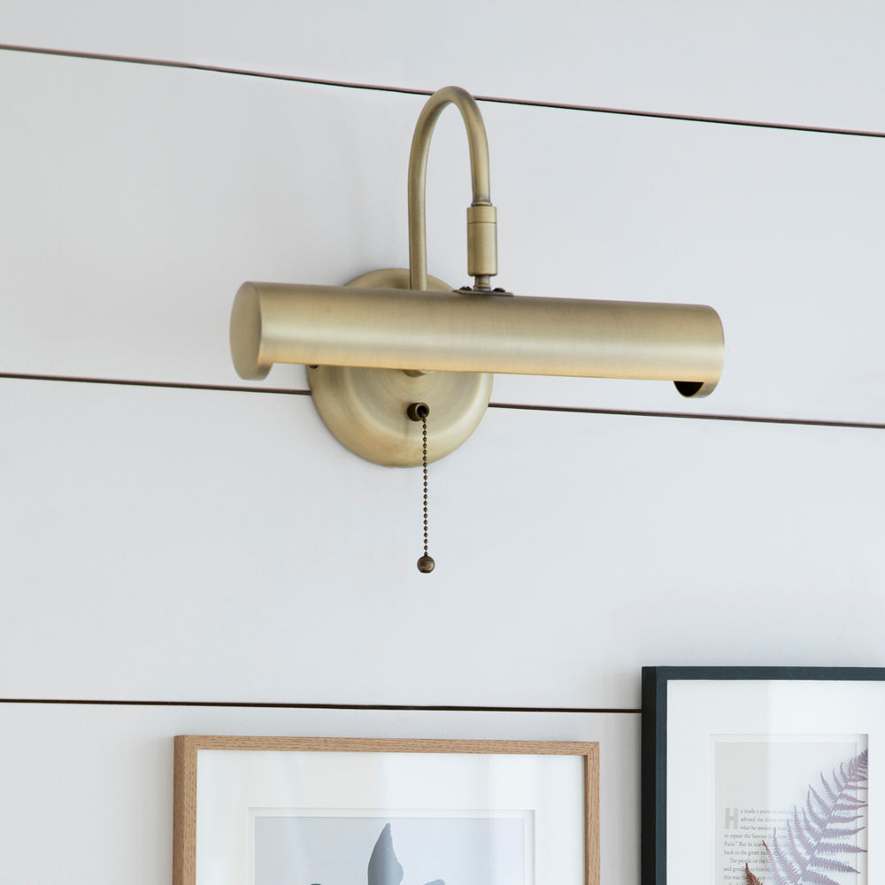 Product photograph of Garden Trading Welford Picture Wall Light In Brass Finish from Olivia's