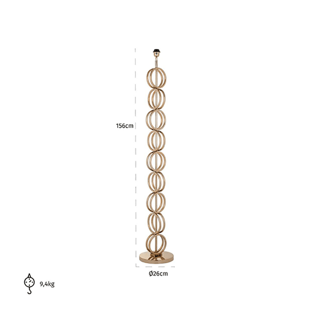 Product photograph of Richmond Adyson Gold Floor Lamp from Olivia's.