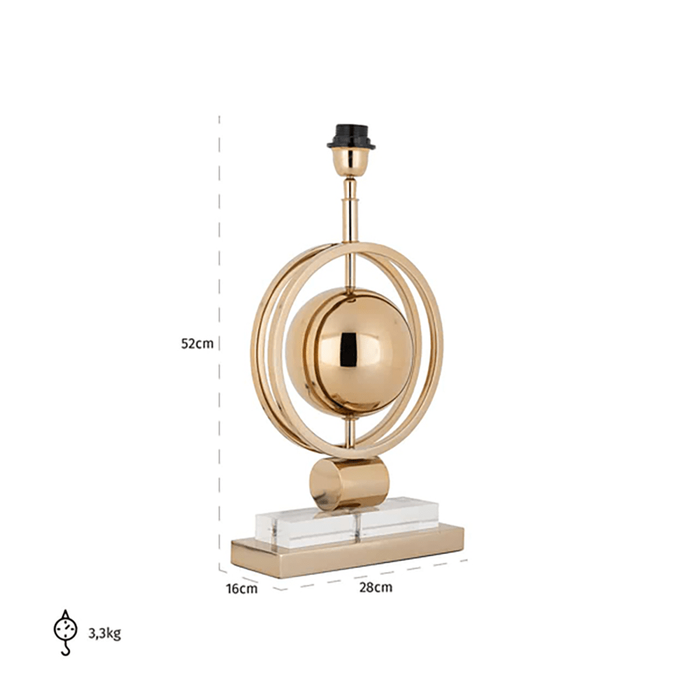Product photograph of Richmond Averil Gold Table Lamp from Olivia's.