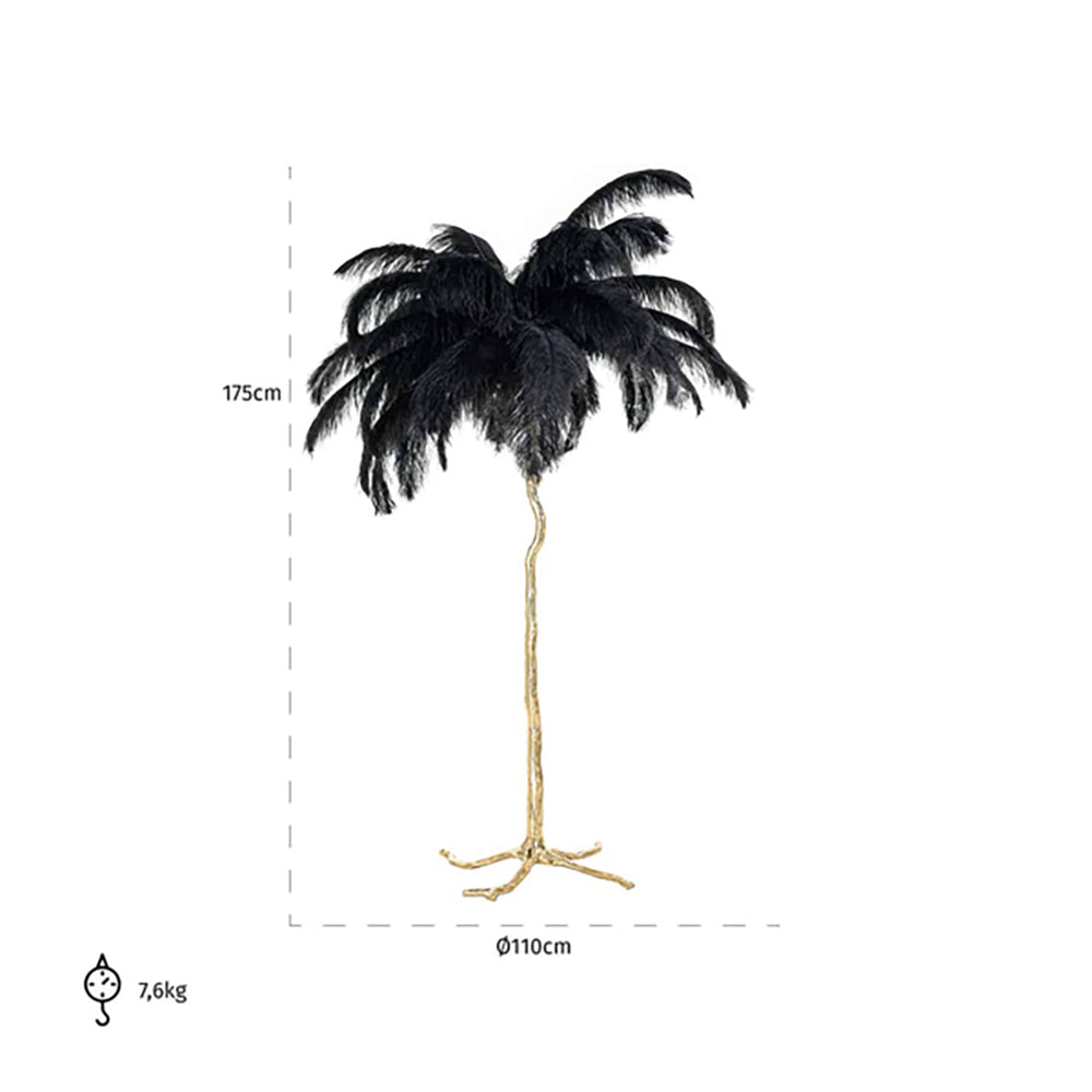 Product photograph of Richmond Burlesque Black Floor Lamp from Olivia's.