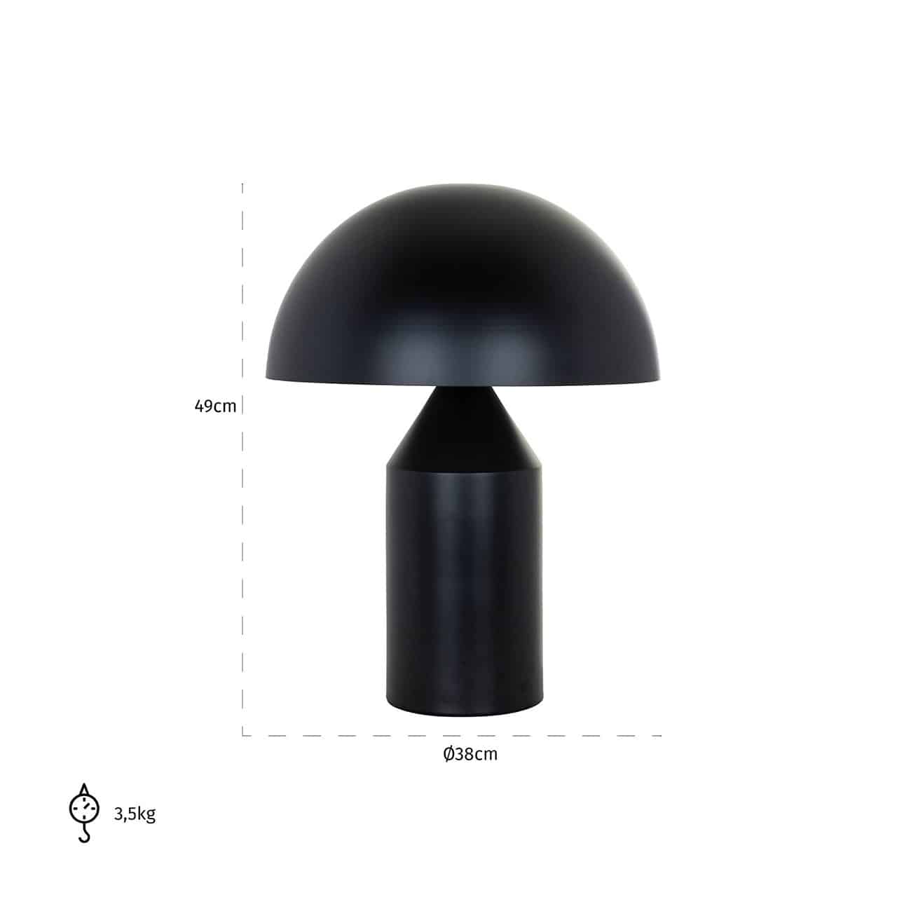 Product photograph of Richmond Alicia Table Lamp In Black from Olivia's.