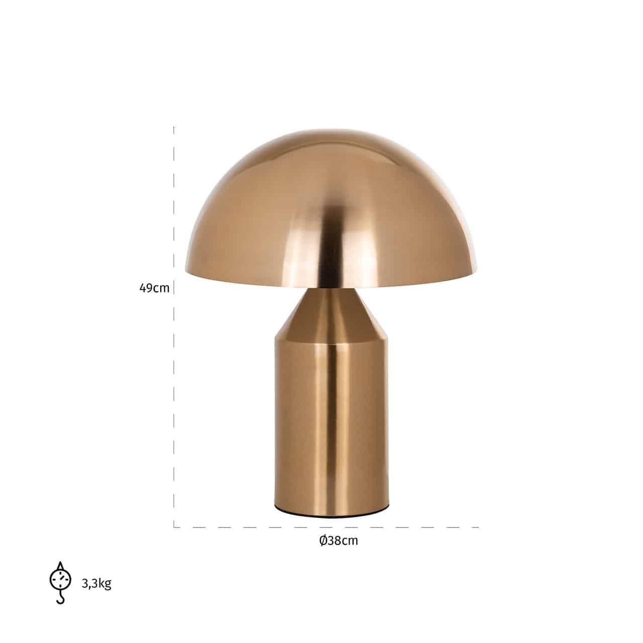 Product photograph of Richmond Alicia Table Lamp In Gold from Olivia's.