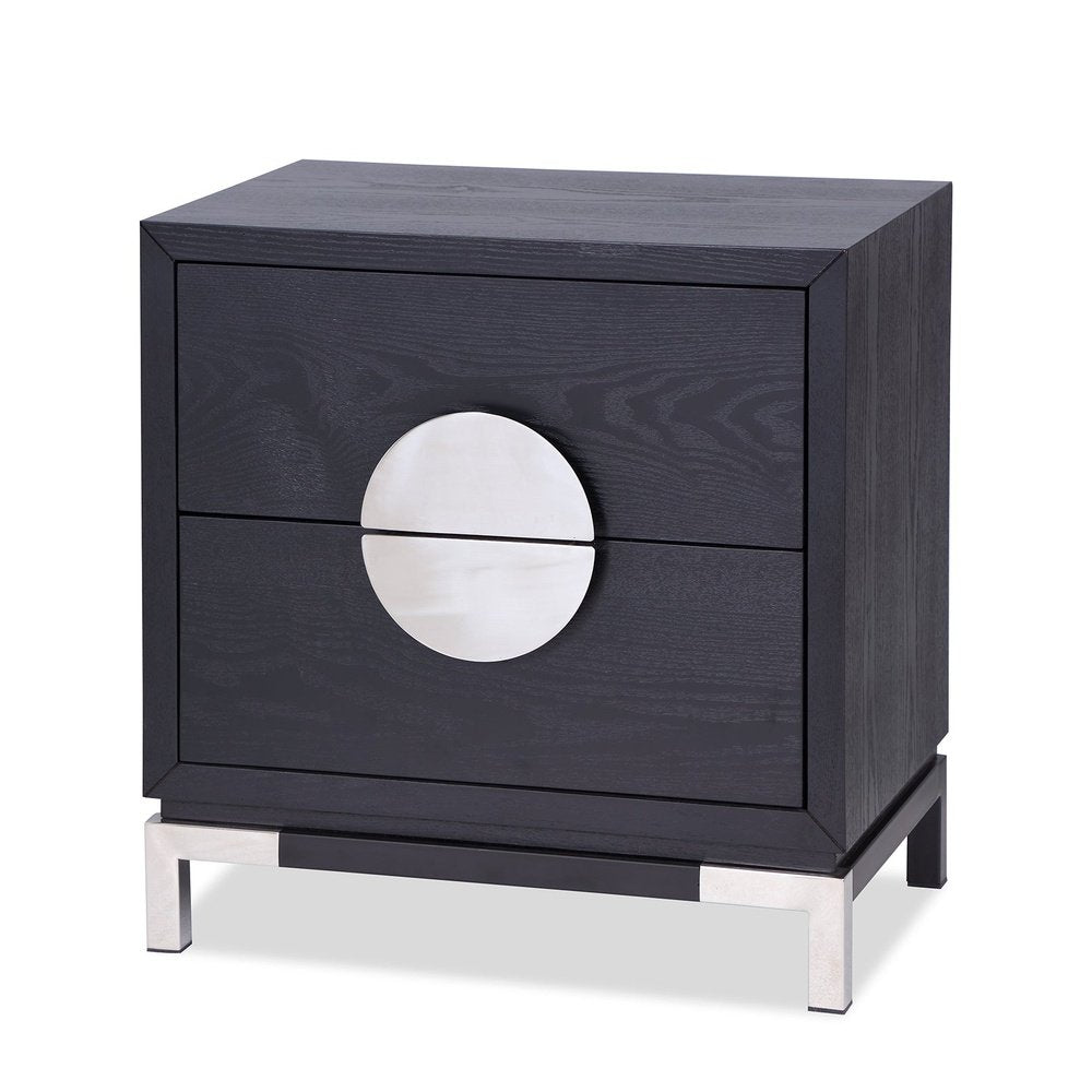 Liang Eimil Otium Bedside Table Polished Stainless Steel