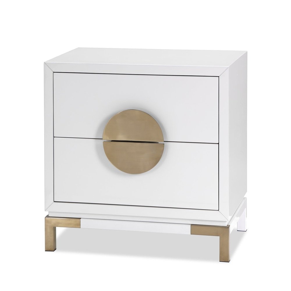 Product photograph of Liang Eimil Otium Bedside Table Champagne Gold from Olivia's
