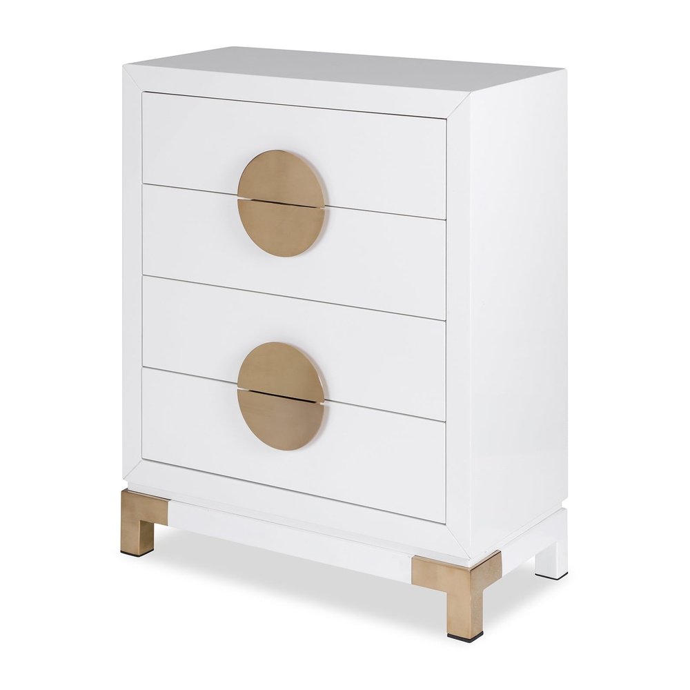 Product photograph of Liang Eimil Otium Chest Of Drawers White High Gloss from Olivia's.