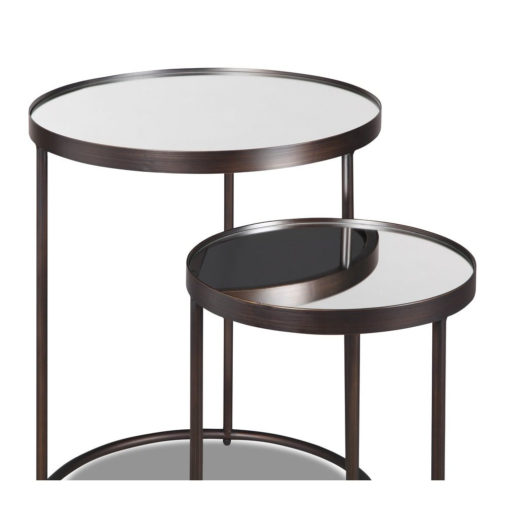 Product photograph of Liang Eimil Song Side Table Antique Bronze Coated Steel from Olivia's.