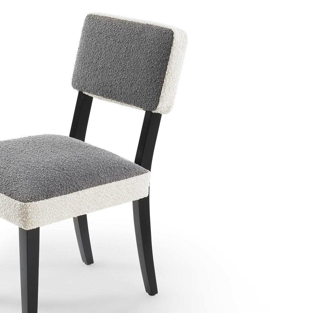 Product photograph of Liang Eimil Alfama Dining Chair - Boucle Sand Graphic Grey from Olivia's.