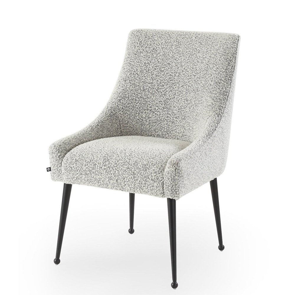 Product photograph of Liang Eimil Cohen Dining Chair - Boucle Whisk Matt Black from Olivia's.