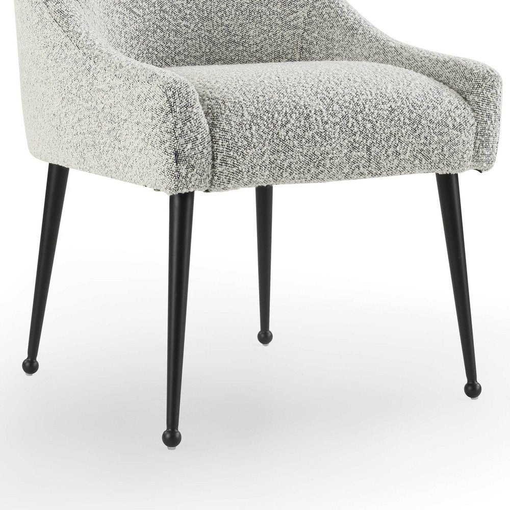 Product photograph of Liang Eimil Cohen Dining Chair - Boucle Whisk Matt Black from Olivia's.