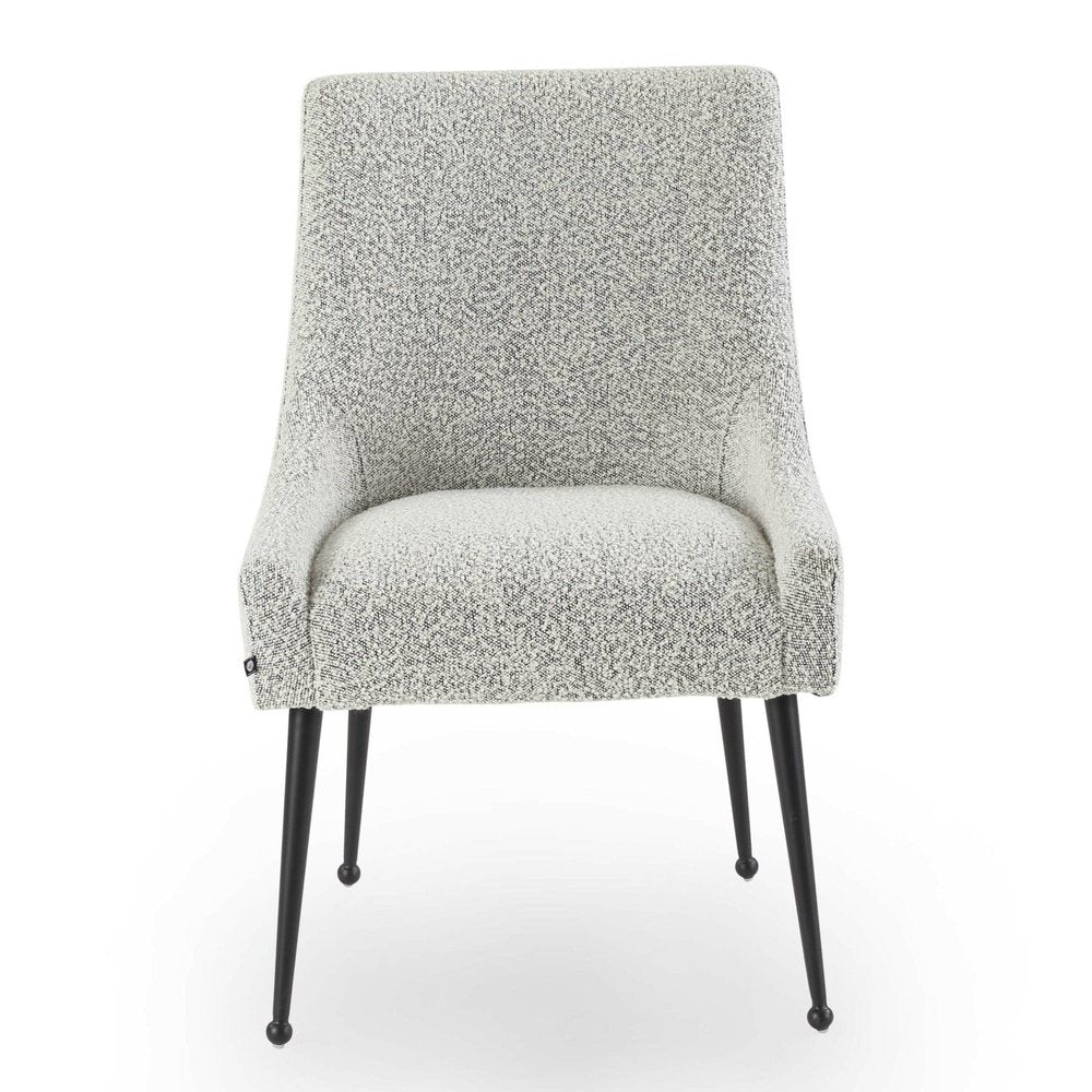 Product photograph of Liang Eimil Cohen Dining Chair - Boucle Whisk Matt Black from Olivia's.