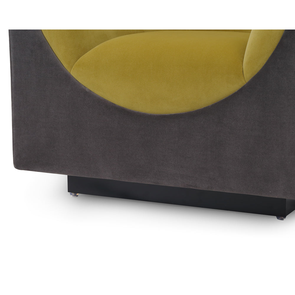 Product photograph of Liang Eimil Era Occasional Chair Kaster Slate And Kaster Mustard Velvet from Olivia's.