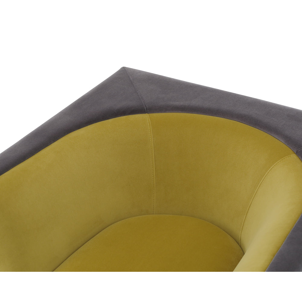 Product photograph of Liang Eimil Era Occasional Chair Kaster Slate And Kaster Mustard Velvet from Olivia's.