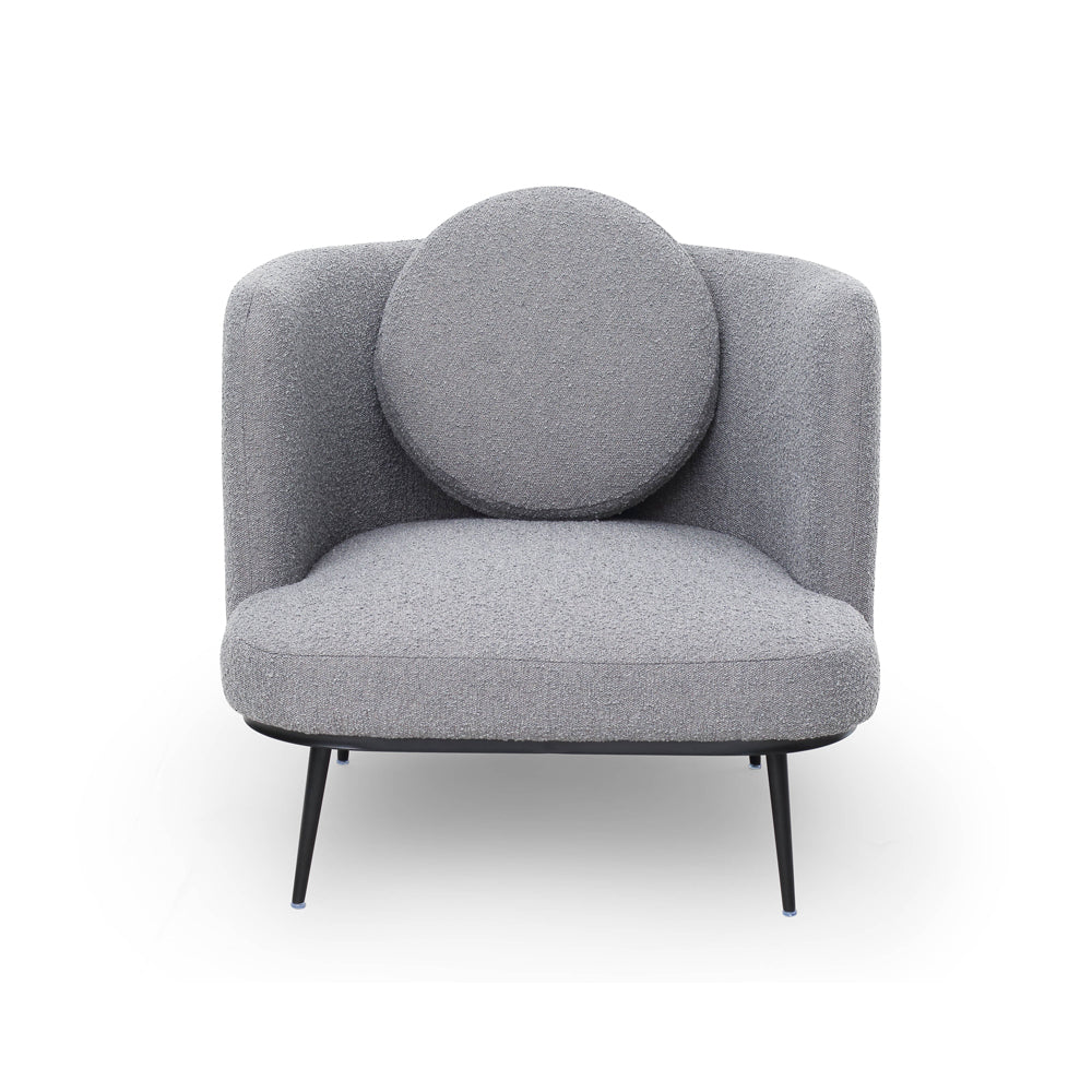 Product photograph of Liang Eimil Velux Occasional Chair Boucle Graphic Grey from Olivia's.