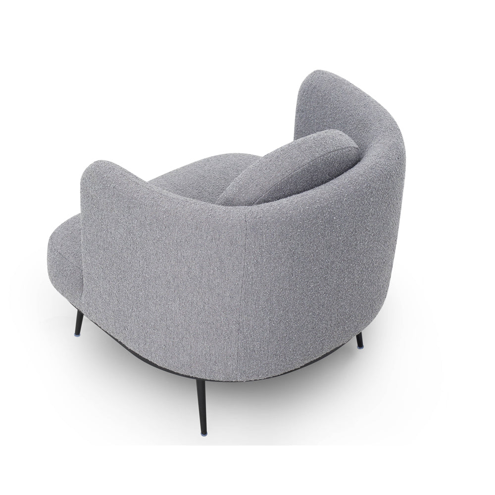 Product photograph of Liang Eimil Velux Occasional Chair Boucle Graphic Grey from Olivia's.