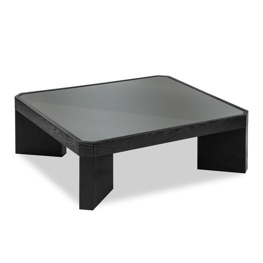 Product photograph of Liang Eimil Baltimore Coffee Table - Black Ash Glass from Olivia's