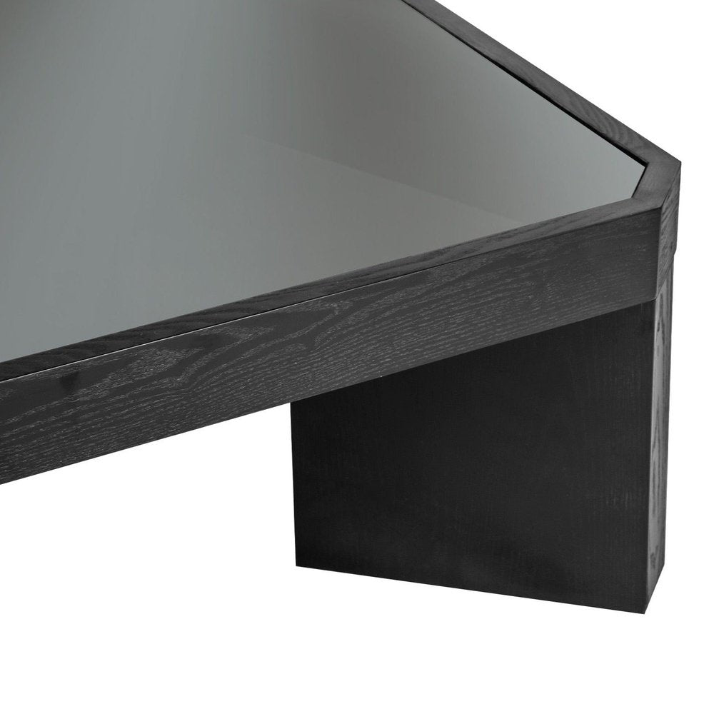 Product photograph of Liang Eimil Baltimore Coffee Table - Black Ash Glass from Olivia's.